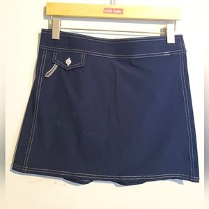 Birdwell Beach Britches Navy Wrap Mini Skirt size Medium